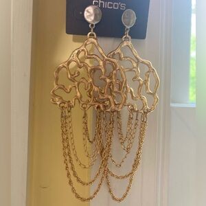 Chico’s Dangle‎ Earrings with Chains New